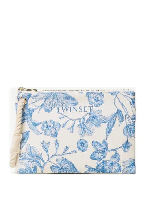 floral-print handle purse by TWINSET
