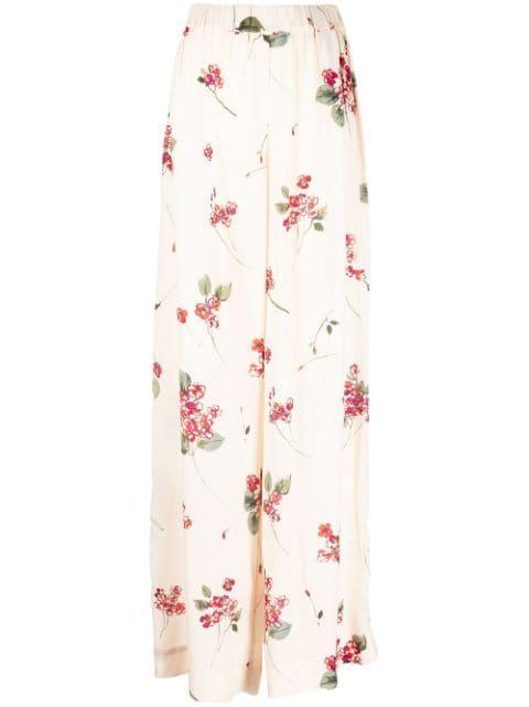 floral-print palazzo trousers by TWINSET