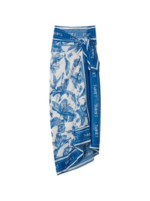 floral-print sarong by TWINSET