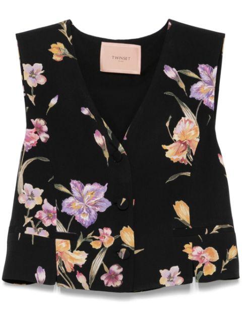 floral-print waistcoat by TWINSET