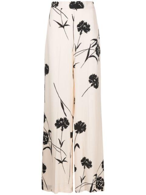 floral-print wide-leg trousers by TWINSET