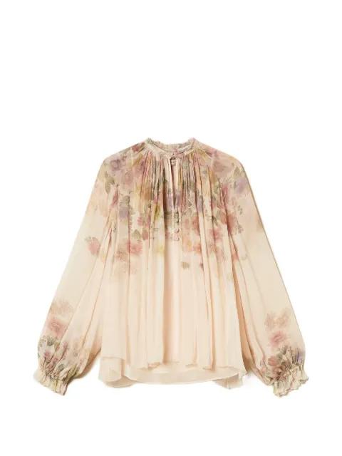 floral-print woven blouse by TWINSET