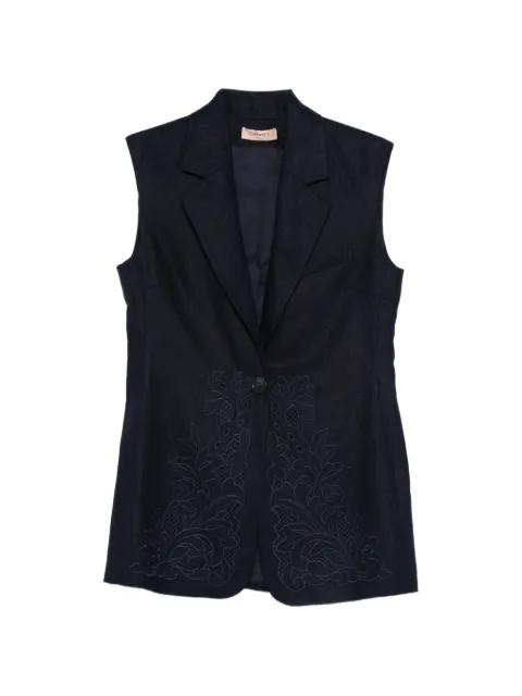 floral sleeveless jacket by TWINSET
