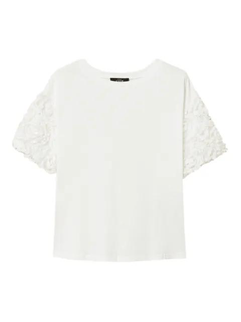 floral-sleeves T-shirt by TWINSET