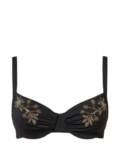 floral-studded underwired bikini top by TWINSET floral-studded underwired bikini top by TWINSET