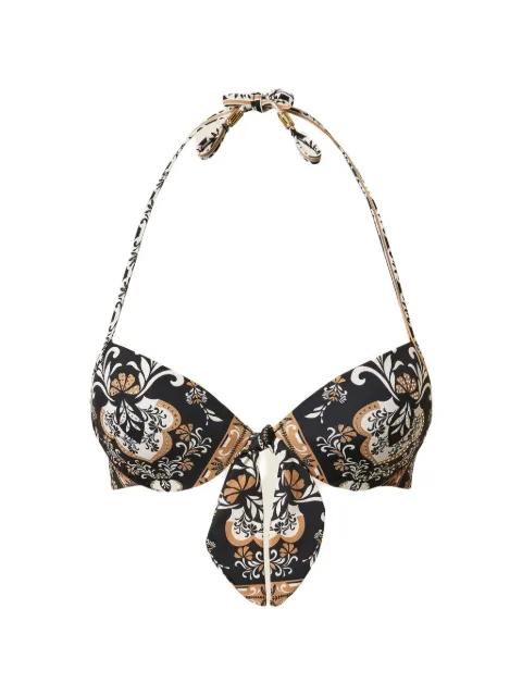 foulard-print push-up bikini top by TWINSET