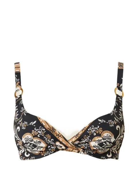 foulard-print underwired bikini top by TWINSET