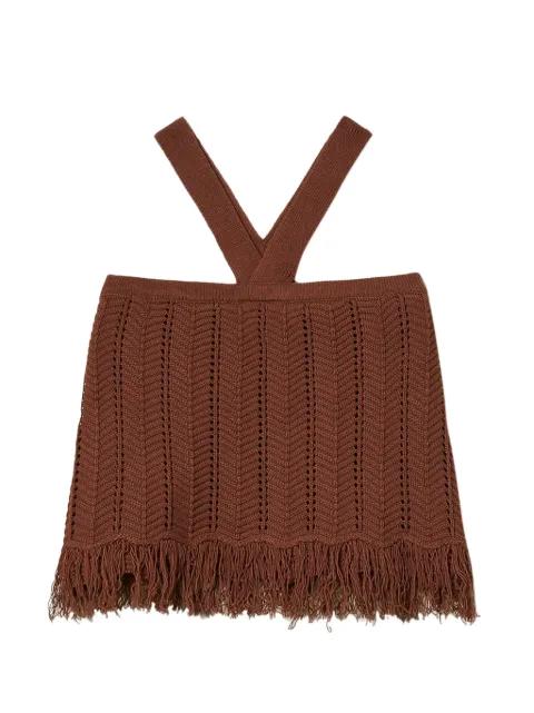 fringed knitted top by TWINSET