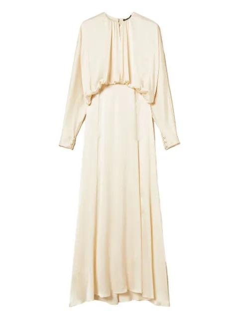 gathered-bodice satin long dress by TWINSET