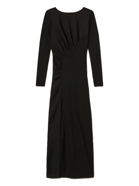 gathered side-slit maxi dress by TWINSET
