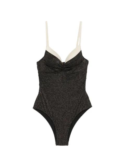 glitter-effect ruched swimsuit by TWINSET