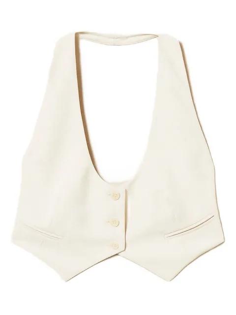 halter-neck button waistcoat by TWINSET
