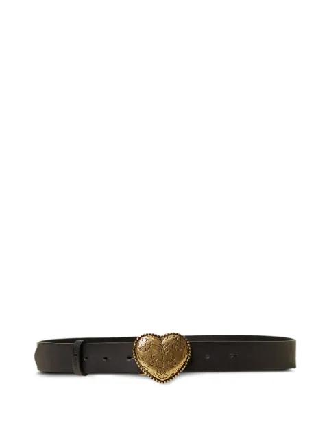 heart-buckle leather belt by TWINSET