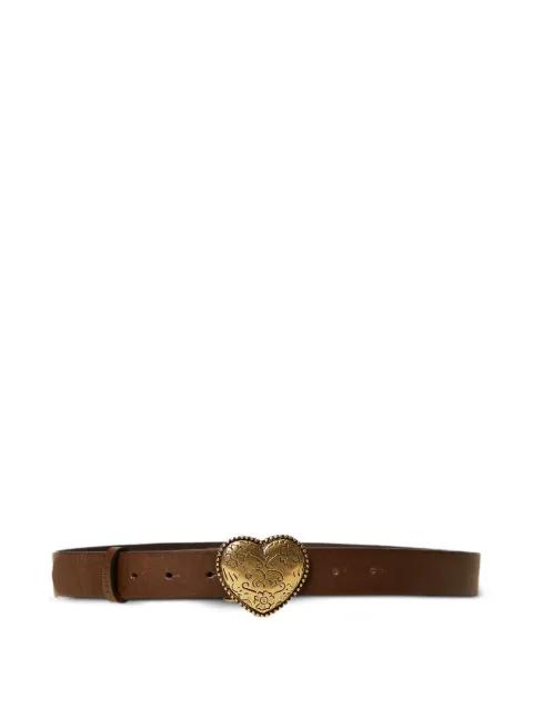 heart-buckle leather belt by TWINSET