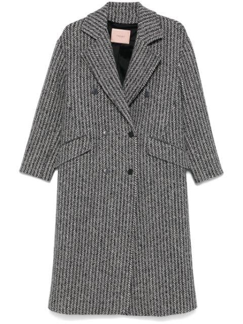 herringbone coat by TWINSET