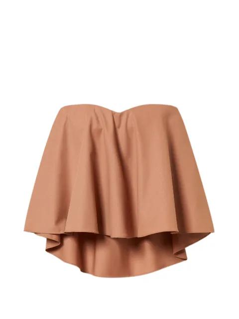 high-low strapless top by TWINSET