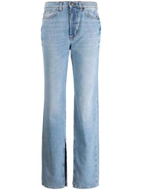 high-rise straight-leg jeans by TWINSET