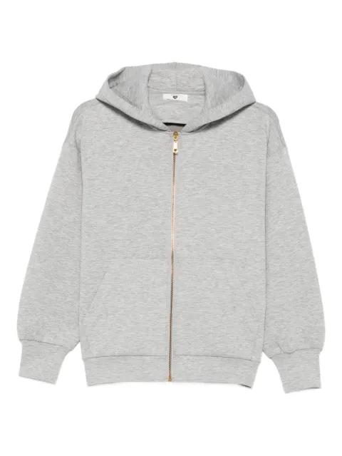 hoodied zip-up top by TWINSET