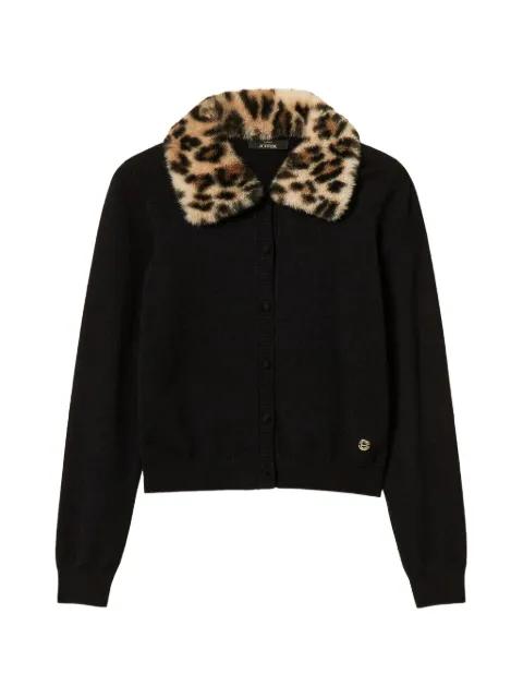 jacket with faux fur and knit collar by TWINSET