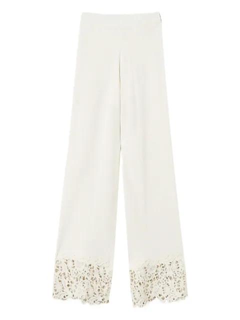 knitted lace-panel trousers by TWINSET