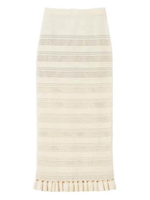 knitted ruffled-hem midi skirt by TWINSET