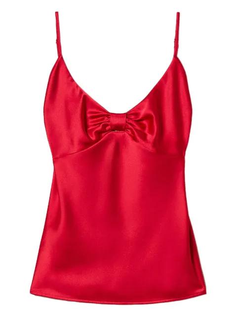 knot satin top by TWINSET