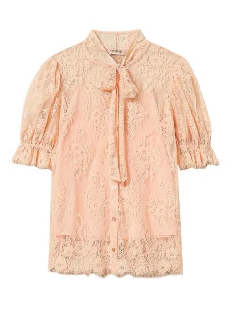lace bow shirt by TWINSET