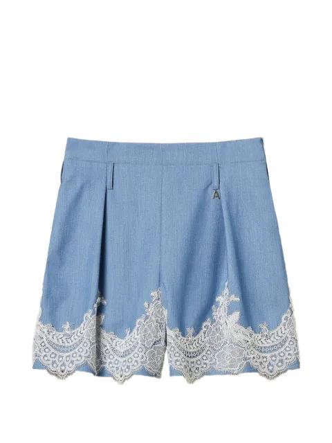 lace-detail belted short by TWINSET