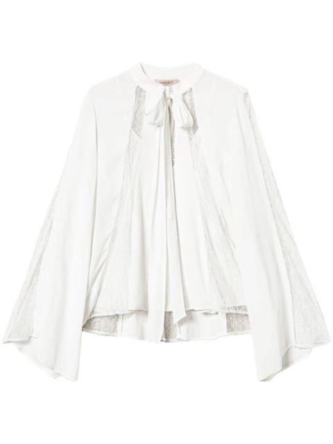lace-detail crepe blouse by TWINSET