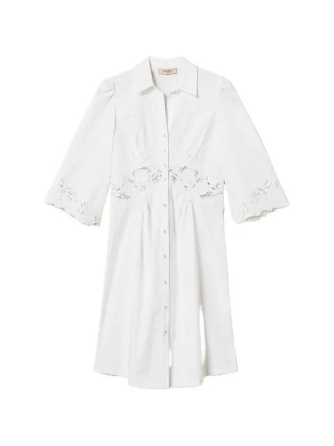 lace-detail midi shirt dress by TWINSET