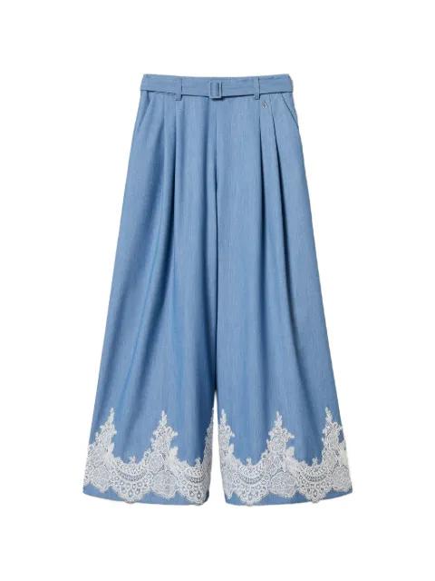 lace-detail palazzo pants by TWINSET