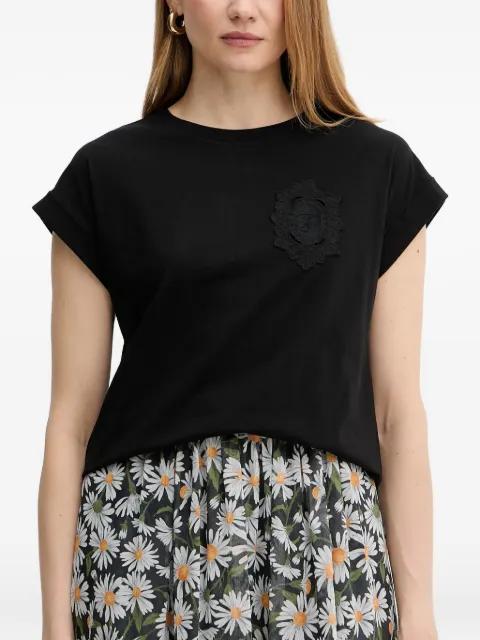 lace-detail short-sleeve T-shirt by TWINSET