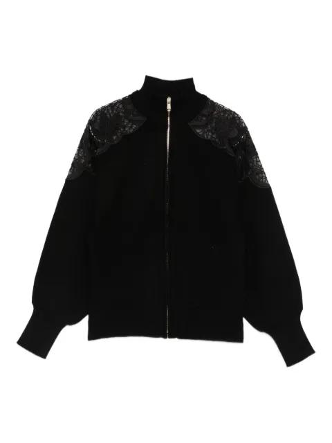 lace-detail zip-up jacket by TWINSET