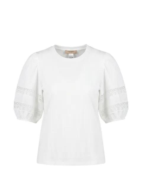 lace-embellished T-shirt by TWINSET