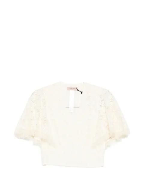 lace flared-sleeves blouse by TWINSET