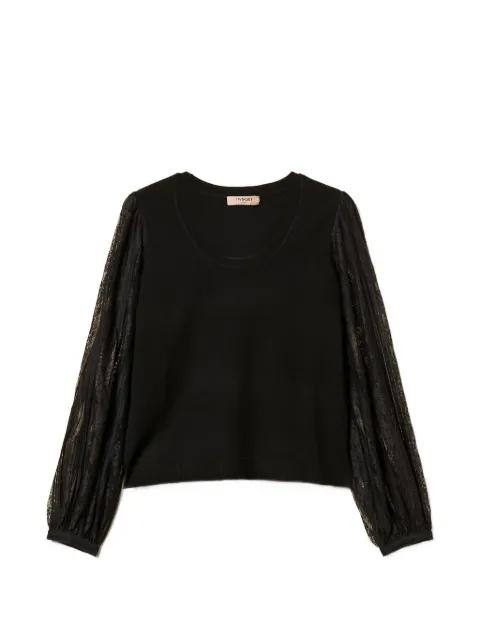 lace-sleeve blouses by TWINSET