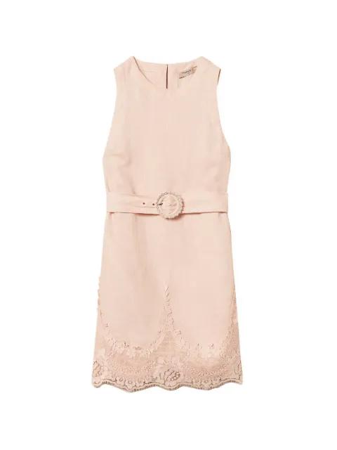lace-trim belted dress by TWINSET