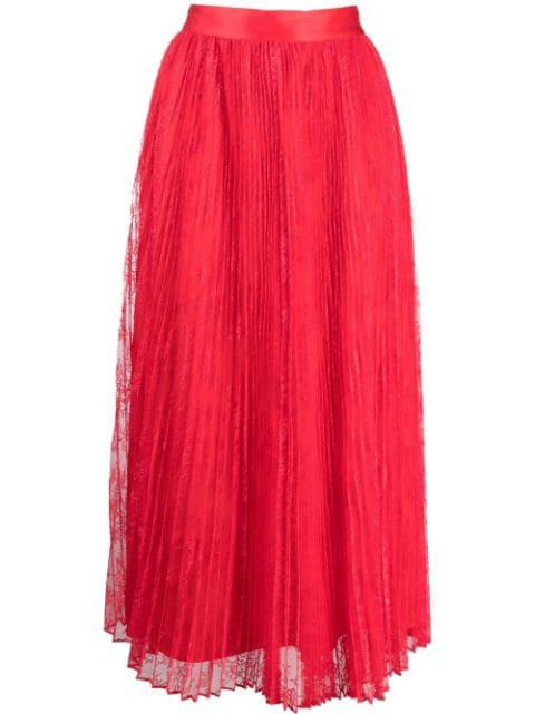 lace-trim pleated skirt by TWINSET