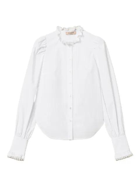 lace-trim poplin shirt by TWINSET
