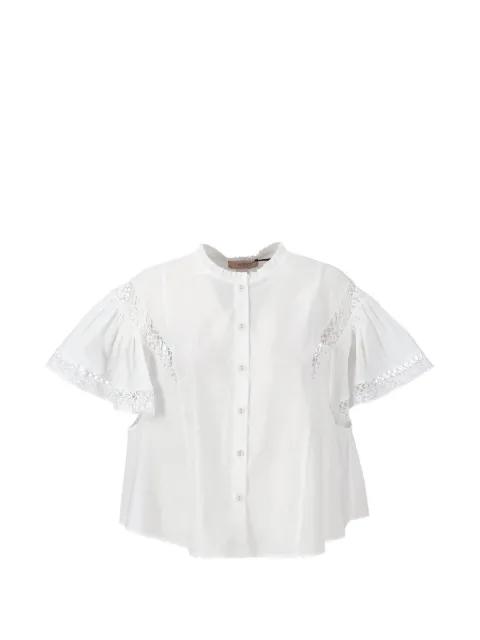 lace-trim ruffled blouse by TWINSET