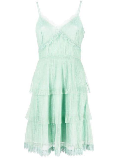 lace-trim ruffled mini dress by TWINSET