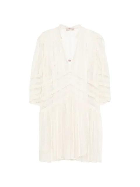 laced V-neck mini dress by TWINSET