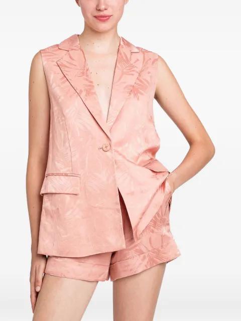 leaf-print single-breasted waistcoat by TWINSET