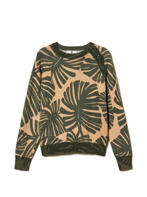 leaf-print sweater by TWINSET