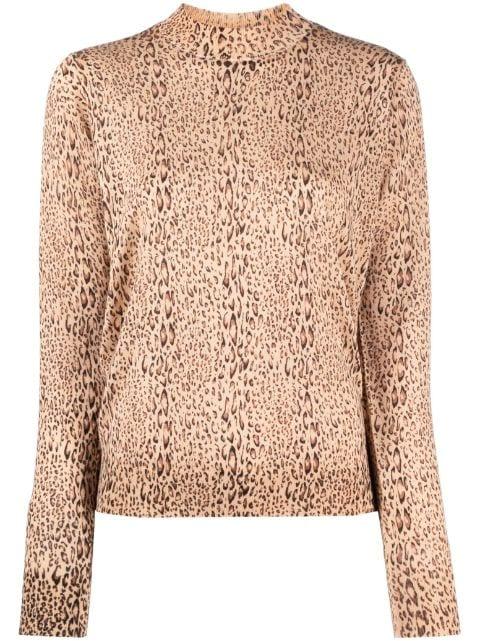 leopard-print fine-knit jumper by TWINSET
