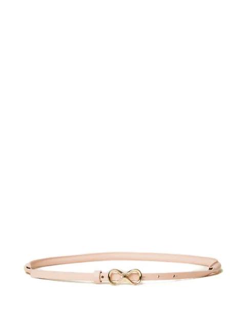 logo-buckle leather belt by TWINSET