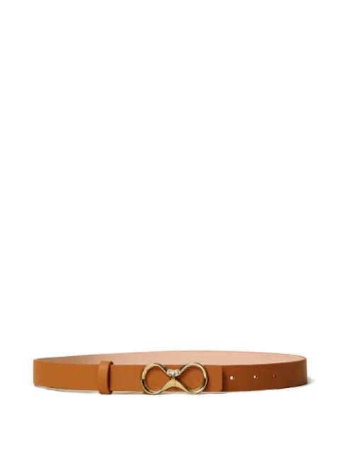 logo-buckle reversible leather belt by TWINSET