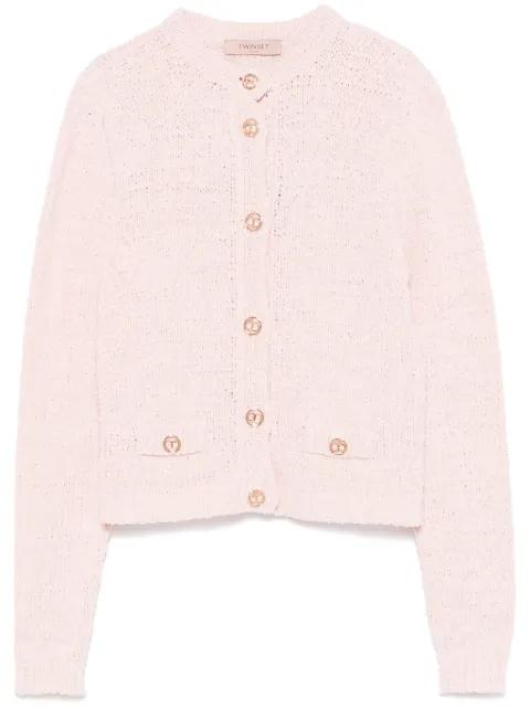 logo-buttons cardigan by TWINSET