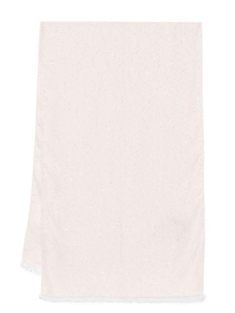 logo-jacquard sequined keffiyeh by TWINSET