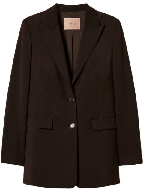 logo-plaque blazer by TWINSET